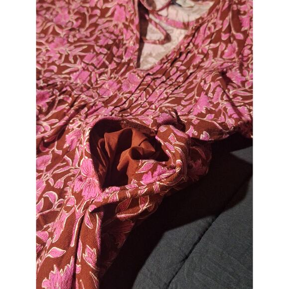 Universal Thread Tunic / Dress Women's Medium Cotton Floral Bohemian Lagenlook - Picture 7 of 11